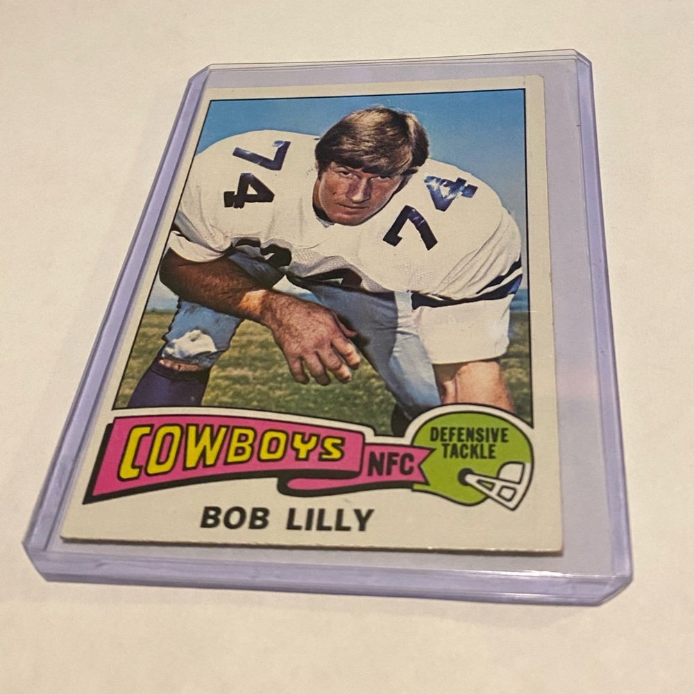 Bob Lilly 1975 Topps Football Card Vintage Collectible